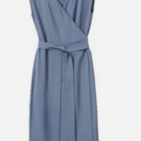 Everlane Dresses & Skirts - Everlane Dusty Blue Wrap Midi Dress